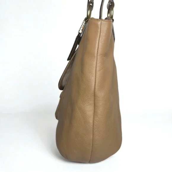 Coach F24961 Campbell Belle Carryall Tan Leather Tote Bag Authentic - Picture 5 of 16